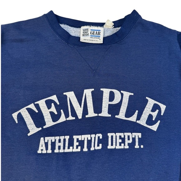 Gear For Sports Other - Vintage Gear for Sports Temple Athletic Dept Sweatshirt Navy Blue Crewneck Large